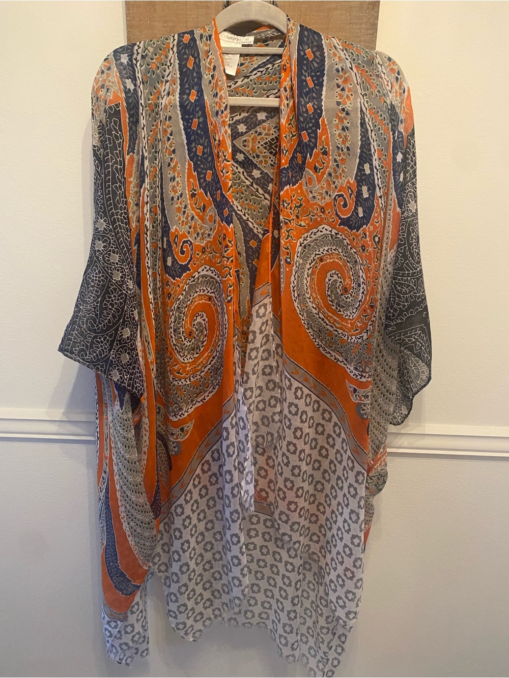 Subtle Luxury Anthropology Boho Sunlit Kimono Swim Coverup OS $115